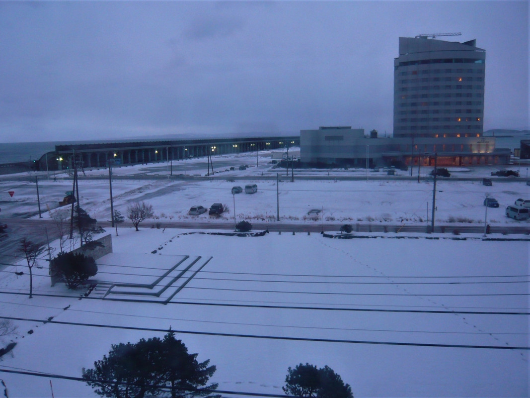 障子の向こうの眺望は寒々です…