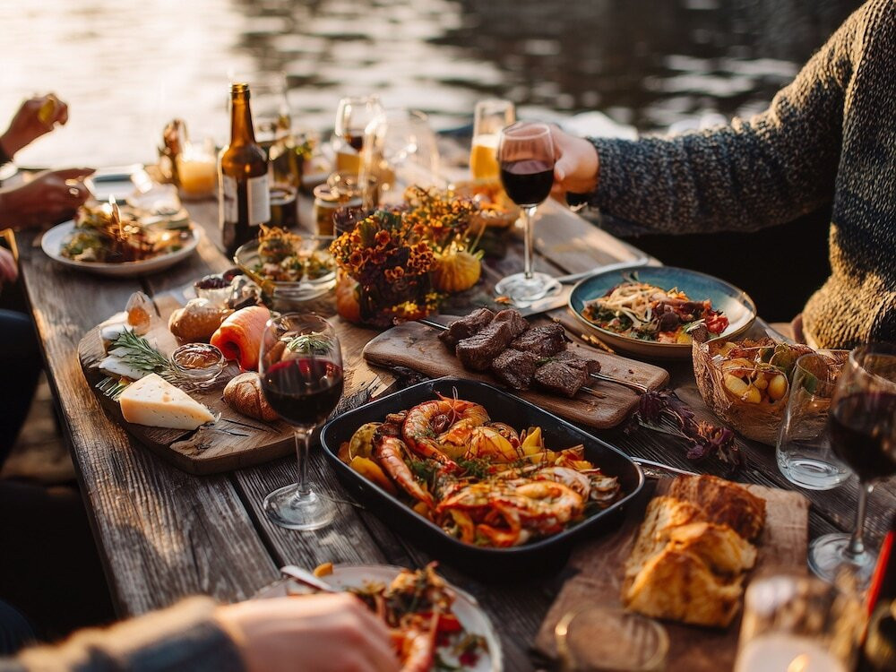 屋外ダイニングエリア