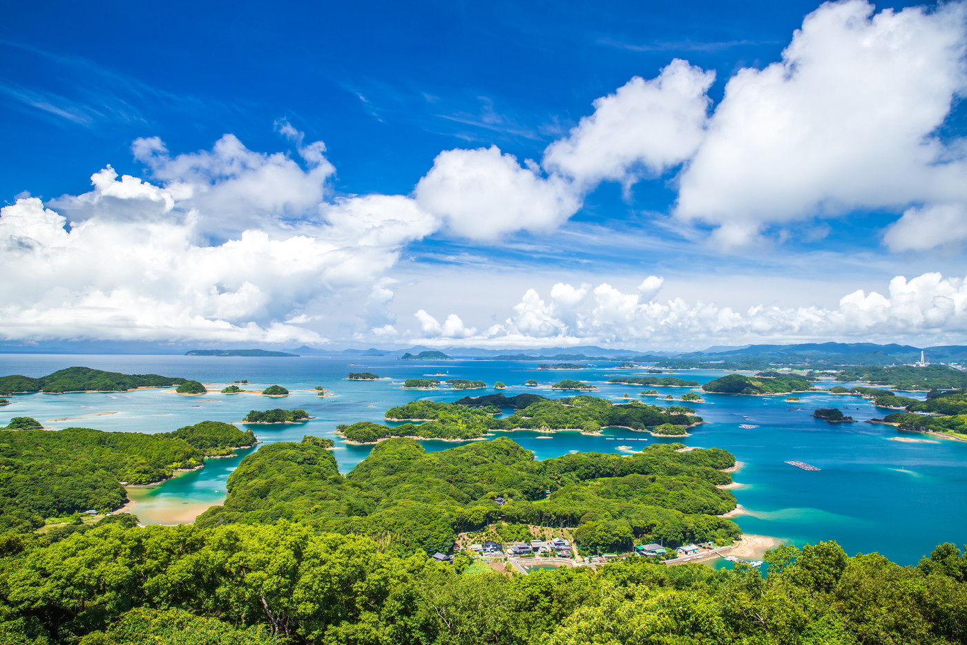 長崎県　展海峰展望台から望む絶景