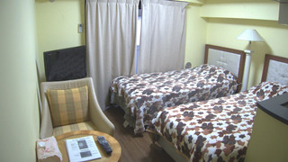 ツインルーム　バスルーム共有