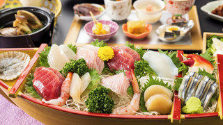 [贅沢旅]舟盛付きグルメプラン&朝食つき山側露天風呂付和洋室(2名定員) 禁煙