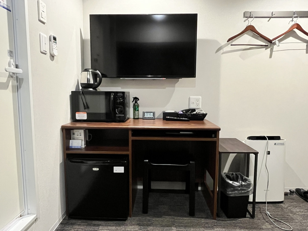 部屋に電子レンジがありました