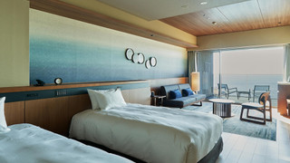 高層階 洋タイプ 露天風呂付デラックス ツインルーム (エキストラベッド2台) 4名定員 禁煙