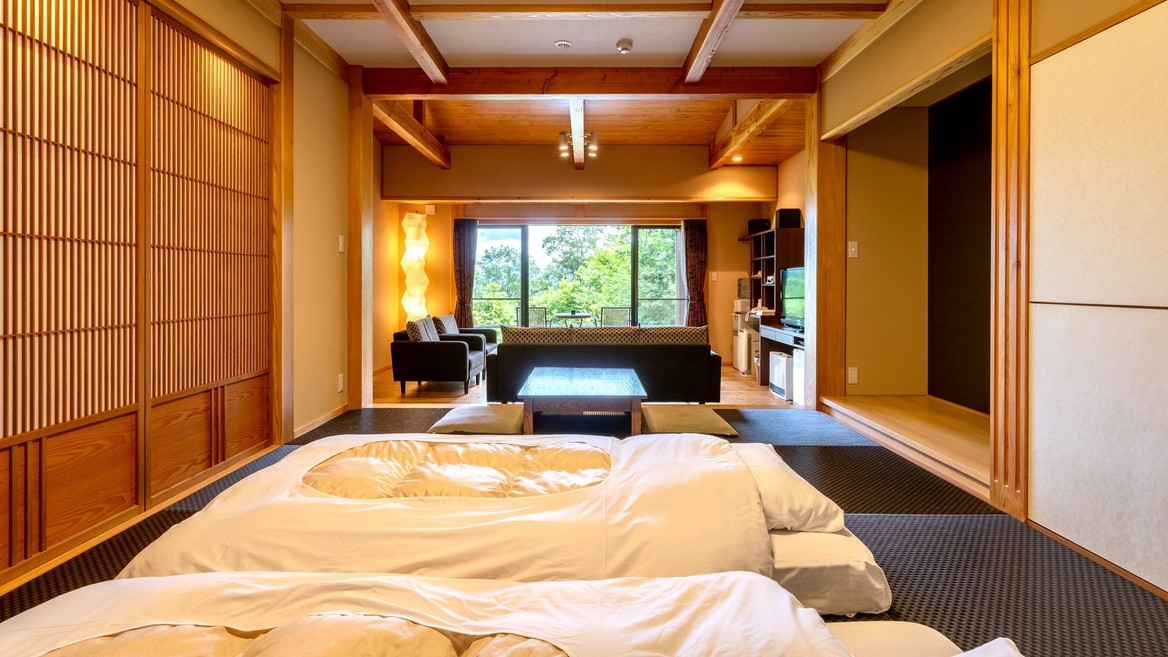3.由布岳をのぞむ半露天風呂で、くつろぐ宿「草屋根の宿 龍のひげ／別邸 ゆむた」3354515