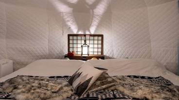 ドームテントの寝室例 / 16