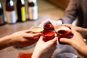 A toast with sake