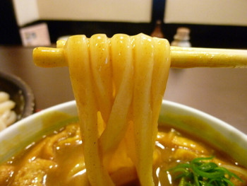 「手打ちうどん 団平」料理 1203127 麺持ち上げ（カレーつけ麺）