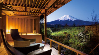 福地A　露天風呂付　富士山側　ベッド2　布団3 [山梨ワインラウンジ利用可能]