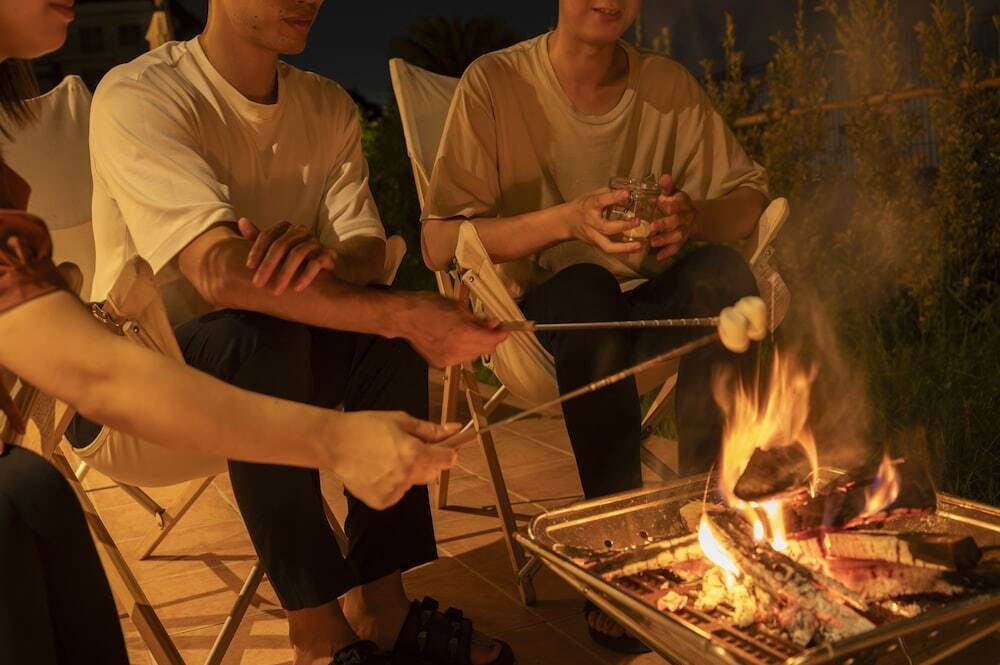 グランピング棟 焚き火