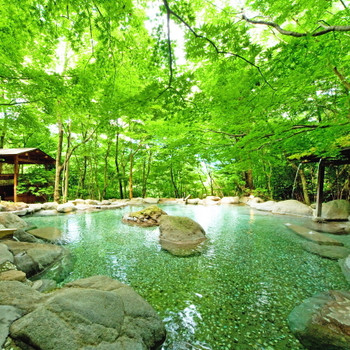 こんなに広い貸切露天風呂を二人占め♡3957181