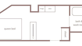 スタンダード ルーム クイーンベッド 1 台 禁煙 冷蔵庫