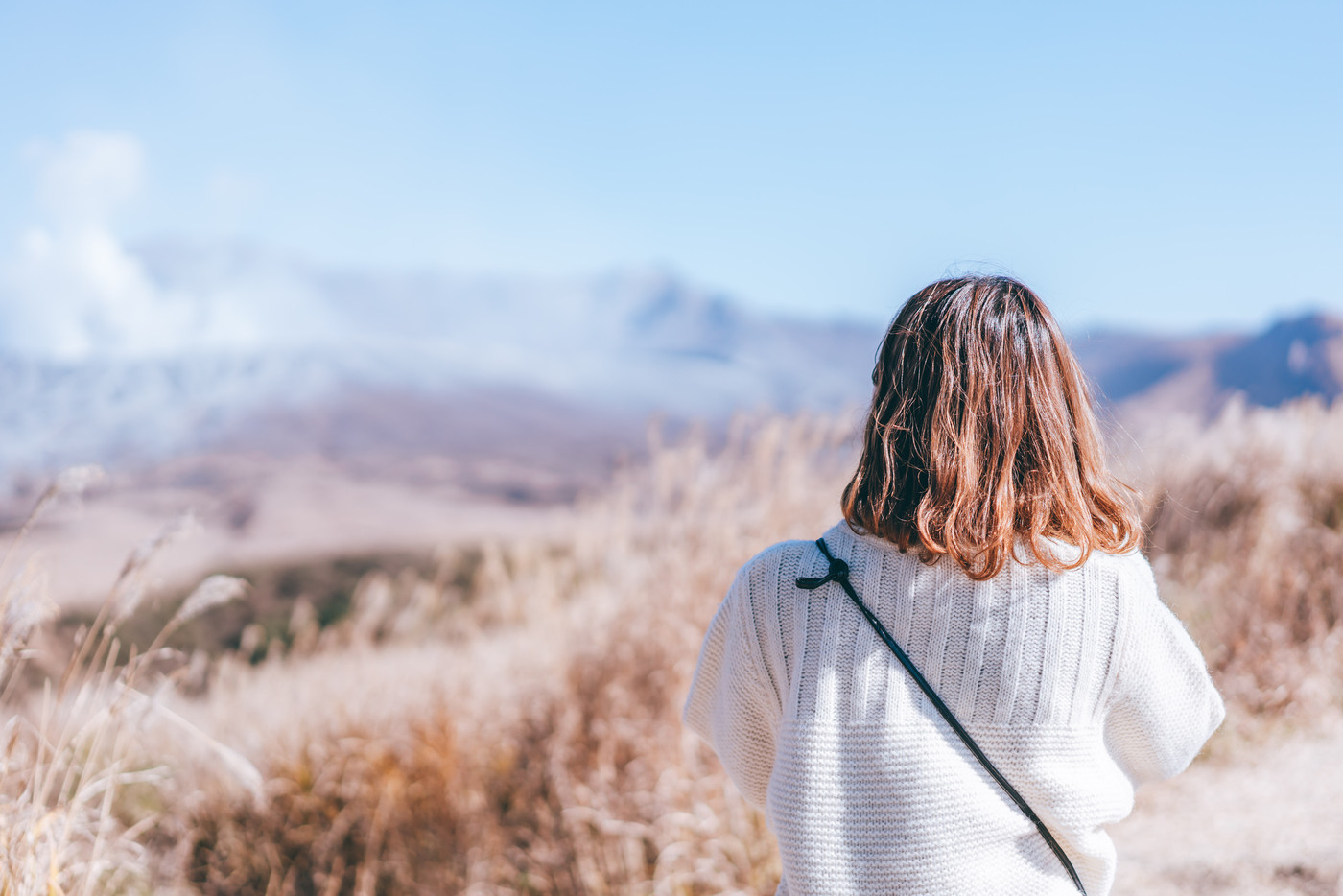 阿蘇山を観光している様子 熊本