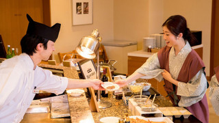 和室 禁煙 和牛付きディナービュッフェ、ビュッフェ朝食