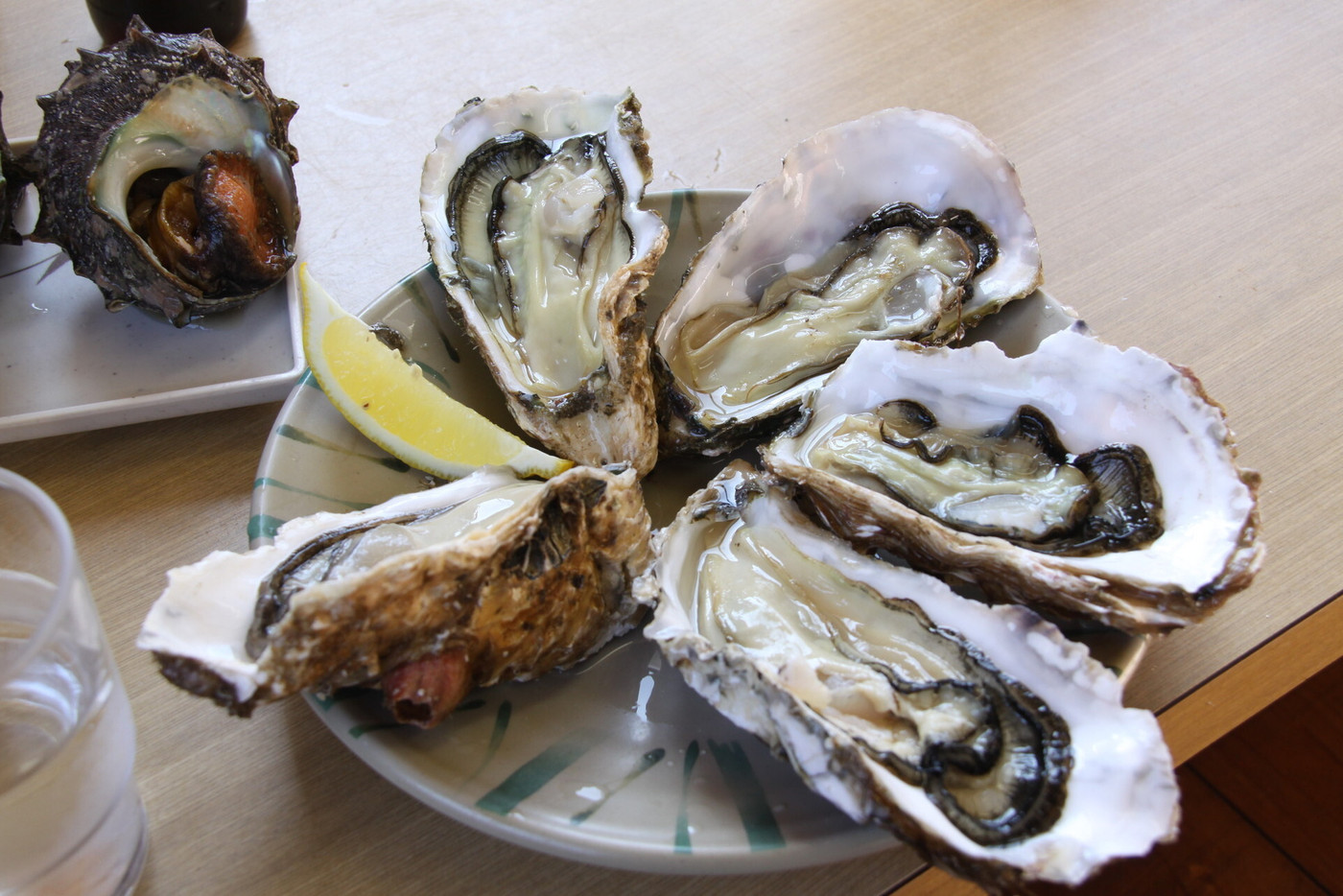 「焼蛤 浜茶屋 向島」料理 926102 牡蠣の身も大きい!