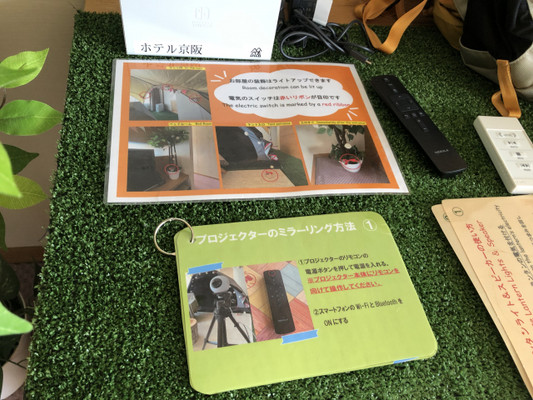 プロジェクターで壁に投影できて色々楽しめます。
