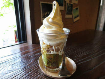 「甘味茶房 桃たろう」料理 621041 湯あがりソフト（抹茶プリン）