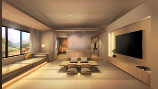 ジュニアスイート ツインルーム, マウンテンビュー, リバービュー, 禁煙 (【禁煙】渓谷側★セミスイート（サウナ付き）)