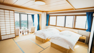 本館402〜404オーシャンビュー和洋室　ツインベッド 禁煙