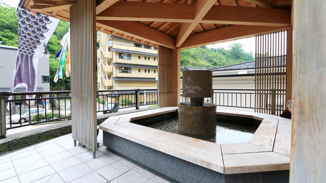 宿から徒歩約5分の白鷺の足湯 / 2