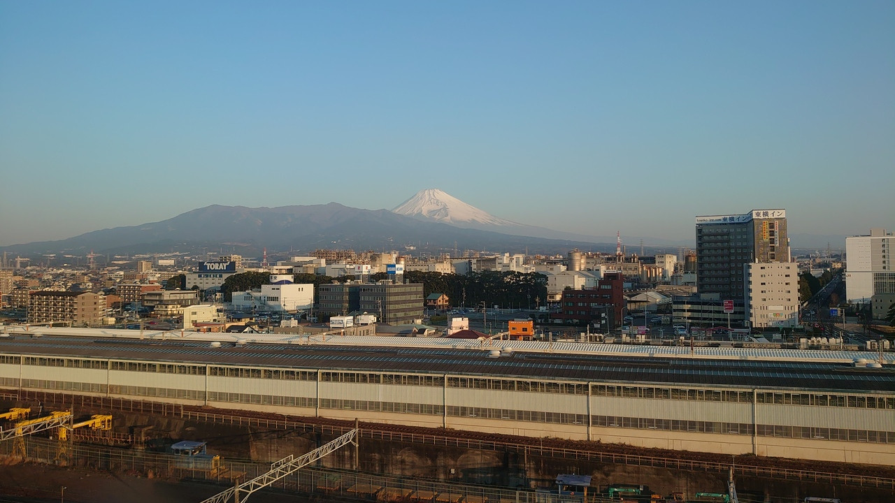 8階の富士山ビューの部屋からの眺め