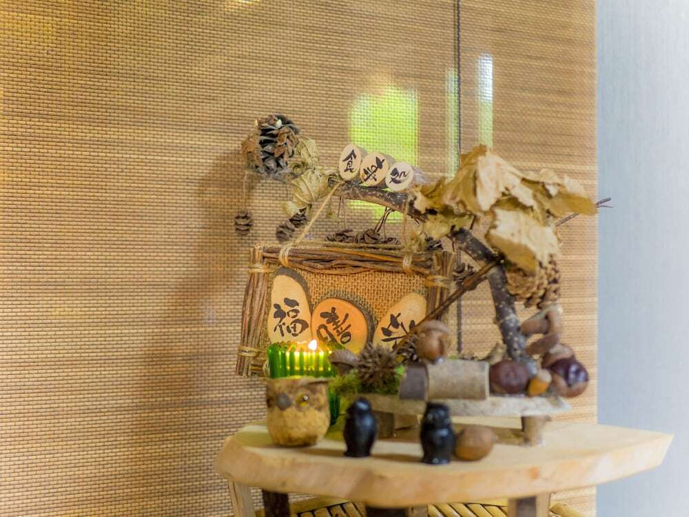 食事処「福膳坊」入口の置物