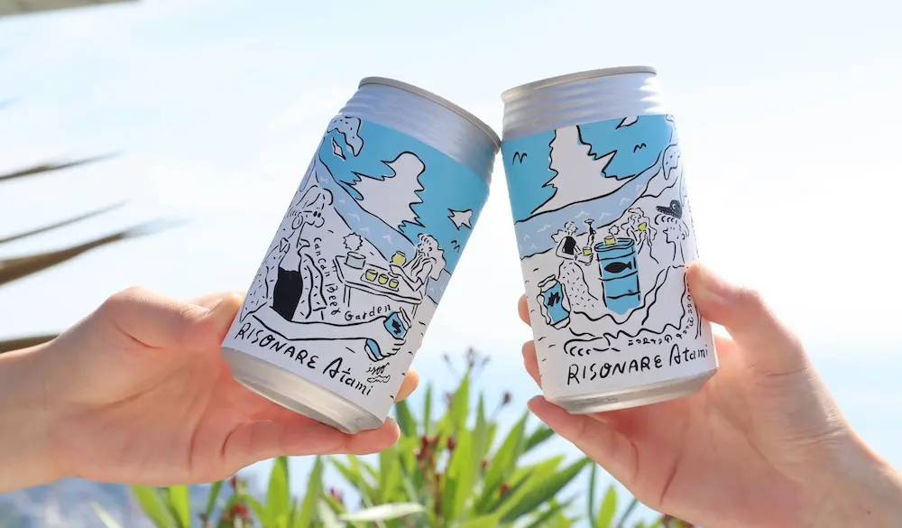 富士宮のクラフトビール醸造所とコラボしたオリジナルビールは、イベント「カンカンビアガーデン」開催期間中のみ販売。訪れた季節によって楽しみ方も色々。