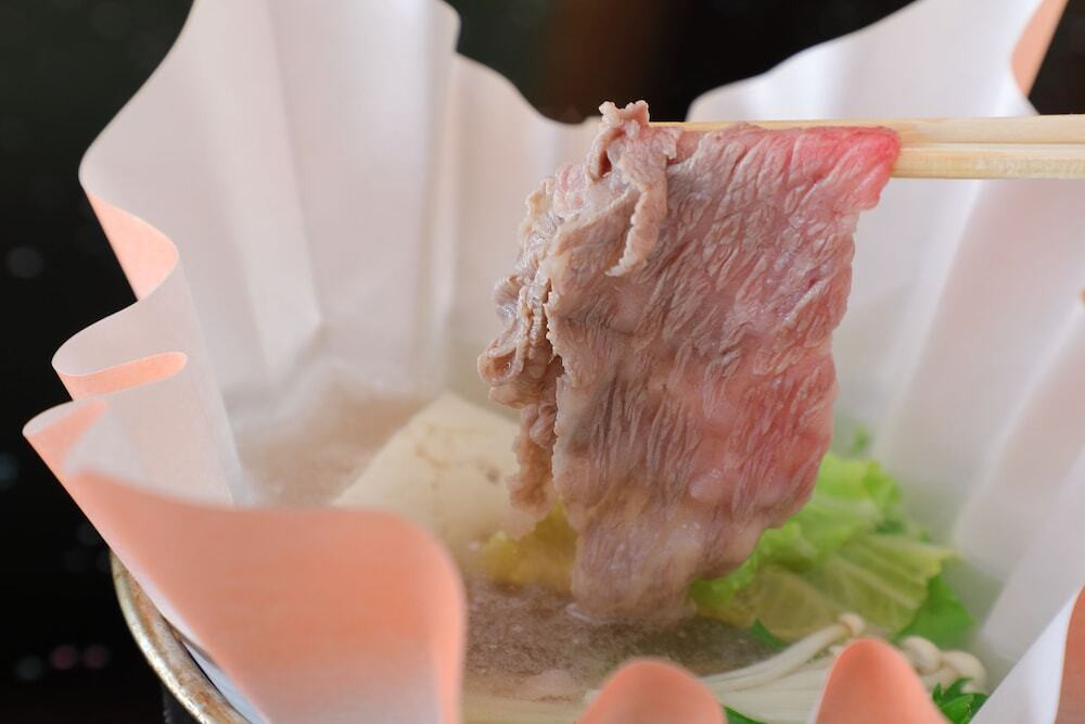 夕食　神戸牛しゃぶしゃぶ