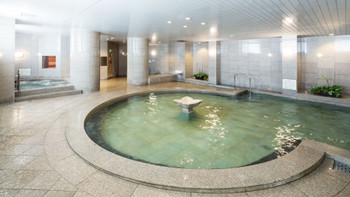 After your walk, take a relaxing bath in the hotel's large public bath.