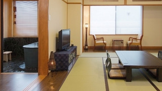 和洋室, 禁煙 (【禁煙】源泉掛け流し風呂付き和洋室/定員5名(465))