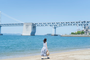 woman by the sea