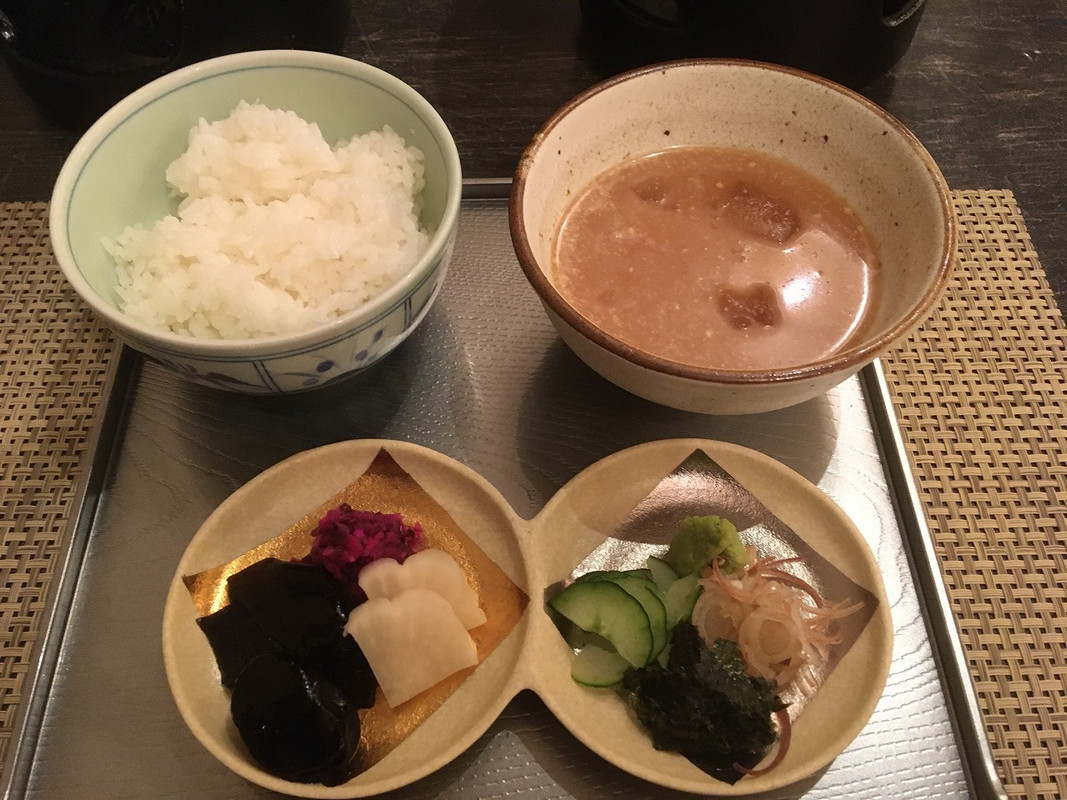 夕食のご飯(宮崎の冷や汁)