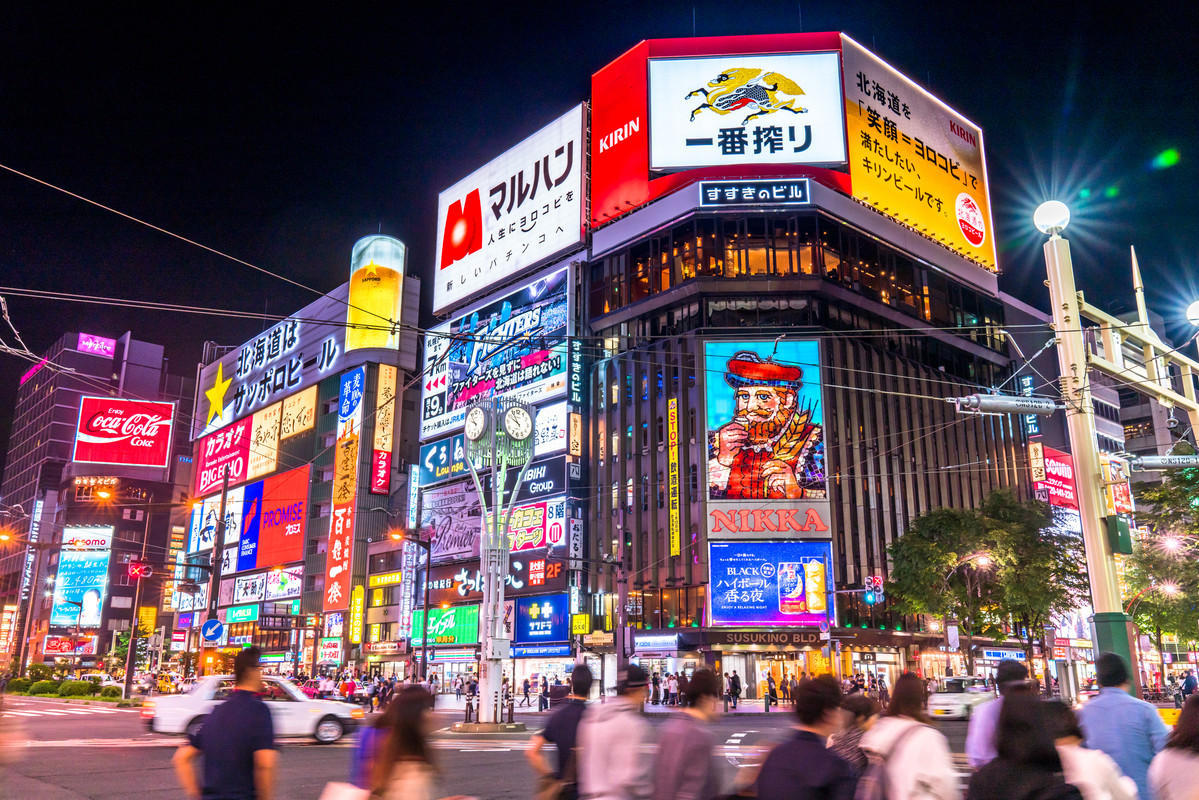 すすきの 夜の雰囲気