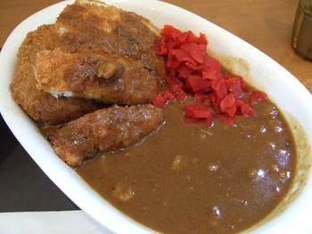 「curry de CAFE UTSUWA」料理 632077 かなりのボリューム☆日替わりカレーのチキンカツ＋コロッケカレー☆（拡大写真）
