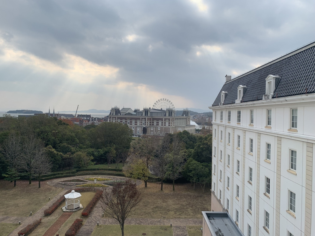 部屋から見えるハウステンボス