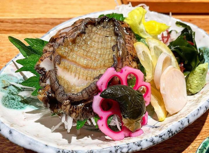あわびのお造り定食の鮑 / 6