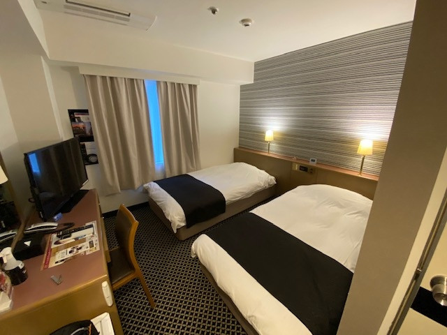 部屋が余っていたとかでツインになった。