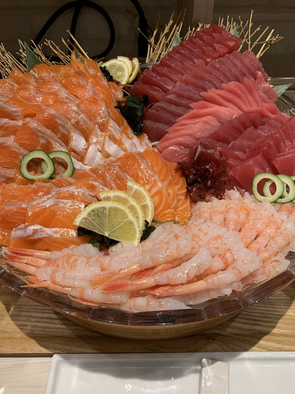 朝食会場での海鮮盛り！