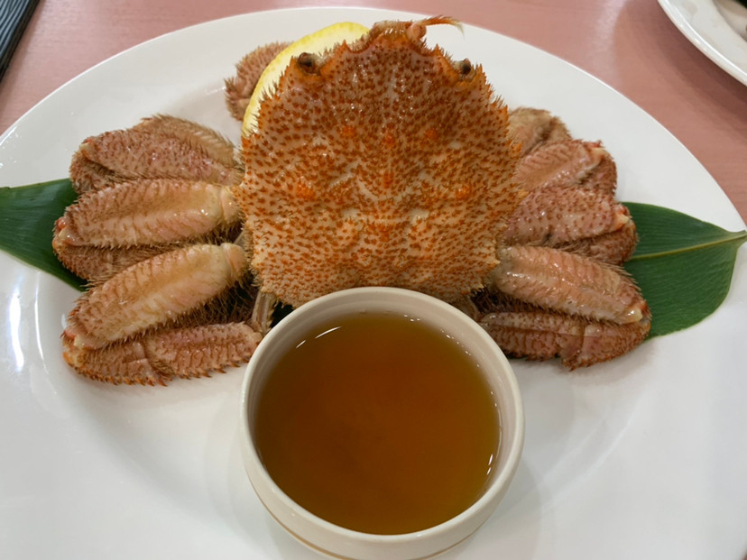 「てしお温泉 夕映 レストラン」 料理 179822678 毛蟹の姿盛り（一人一杯）