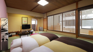 [初音] 源泉かけ流し半露天桧風呂付和洋室 禁煙