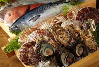 「炭火焼のかん家 ＪＲ近江八幡駅前店」料理 808337 かん家は知る人ぞ知る魚貝の美味しいお店。その理由は、福岡市中央市場から毎朝４時空輸。獲れたての美味しさにこだわっているからです。