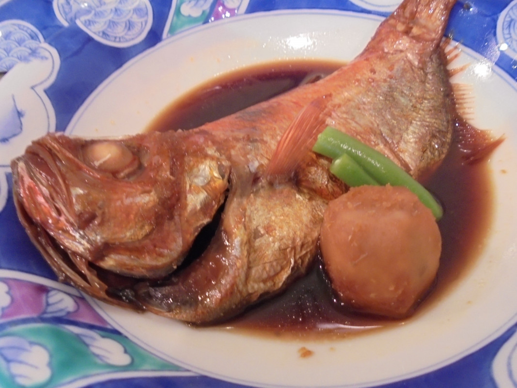 ホテルでの夕食　金目鯛の煮つけ