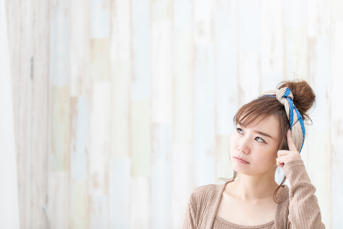 ルームウェアの女性