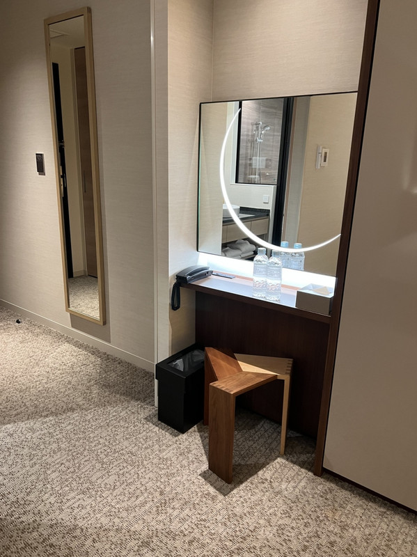 お水2本サービス。座ってお化粧出来てよかった