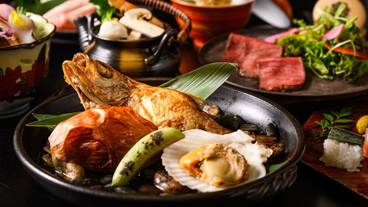 菊華会席の料理一例 / 2