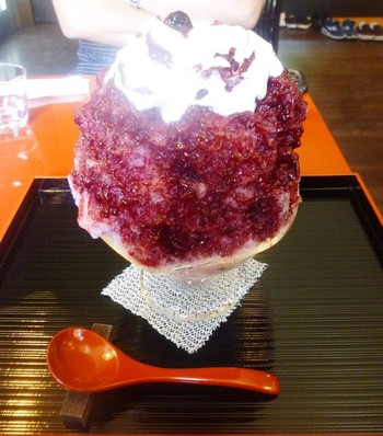 「信水堂」料理 1206631 ブルーベリーヨーグルトのかき氷