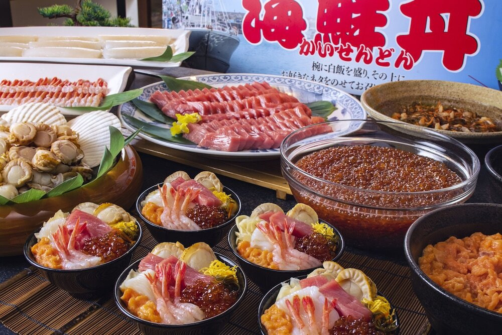 朝食一例／海鮮丼