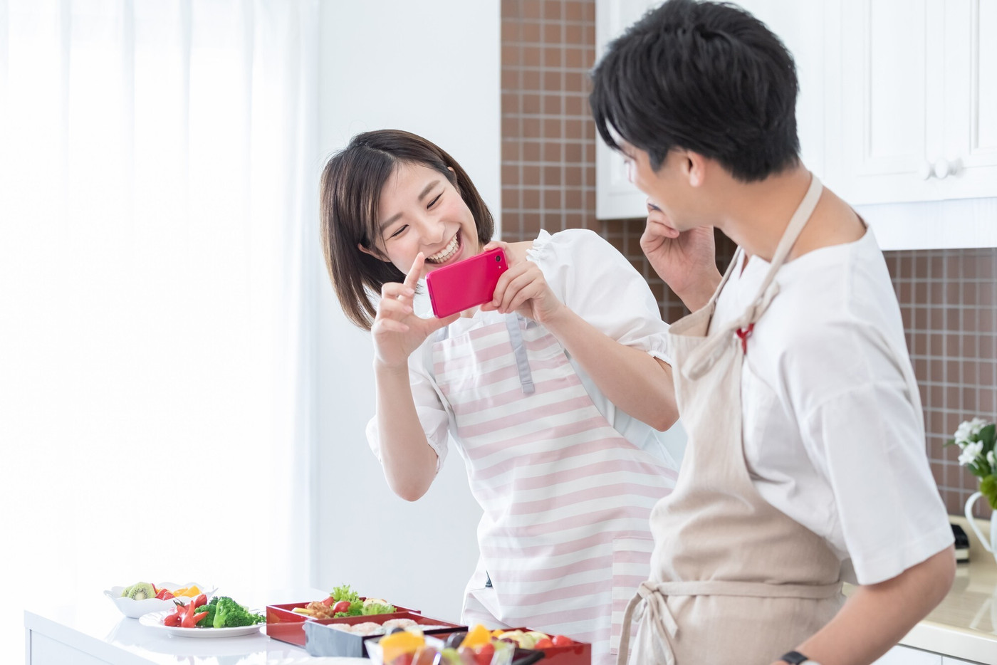 キッチン　カップル