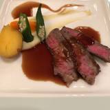 夕食一例 大沼牛のステーキ / 2