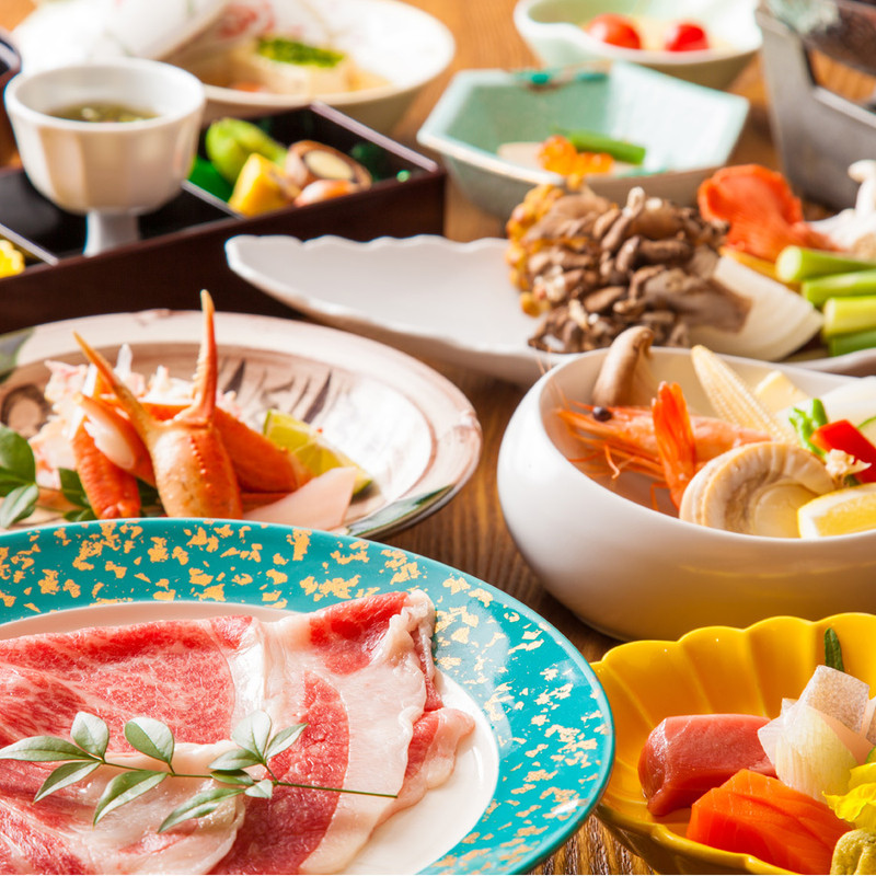 上州牛すき焼きと海鮮焼き会席