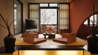 [特別室 山酔庵] 源泉かけ流し半露天風呂付和洋室 禁煙